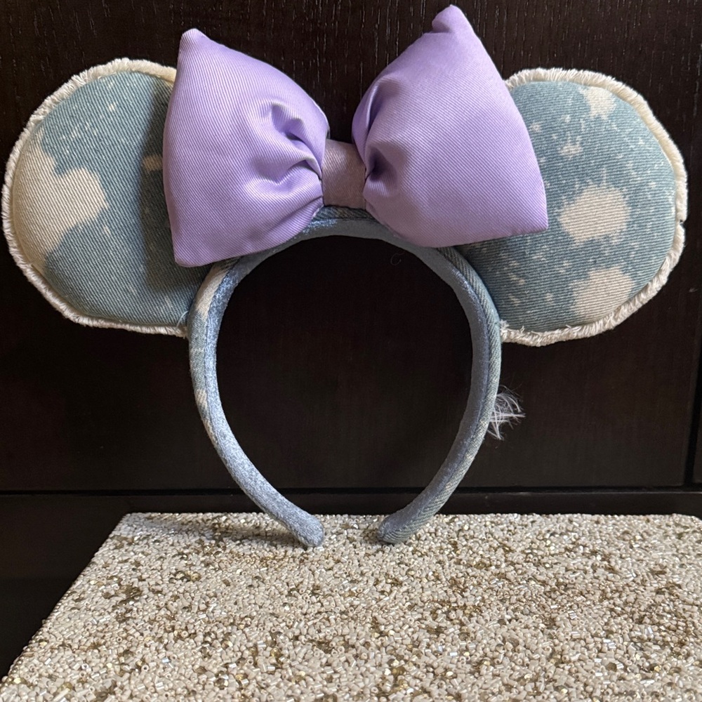 Disney Purple Bow Minnie Mouse Ears Headband